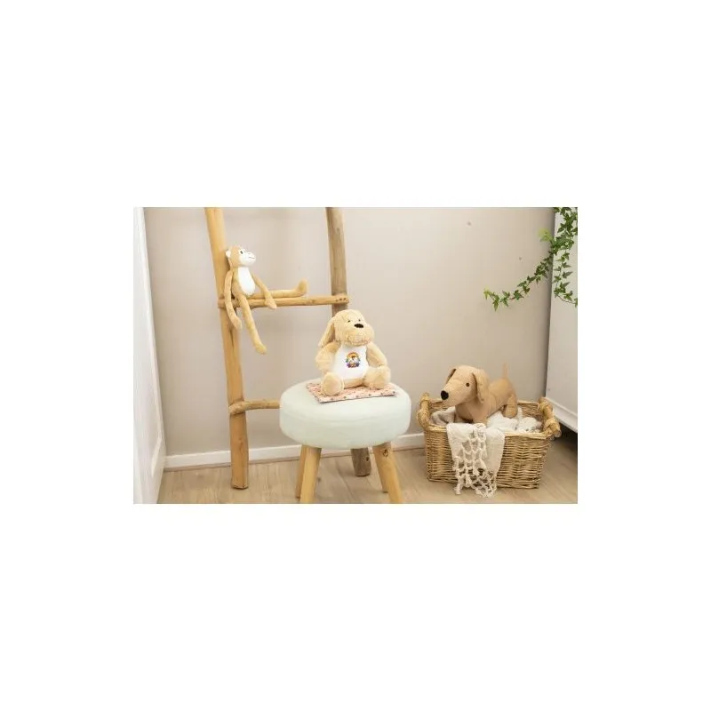 Peluche personnalisée en polyester 'Chien' - Hailey Matières : aluminium Couleurs : vert citron livraison express 24h 48h