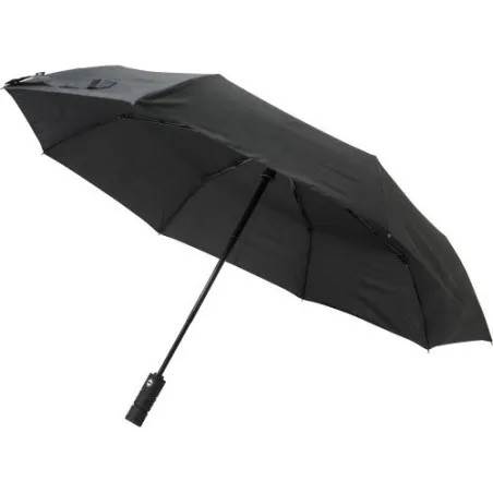 Parapluie pliable écologique en rPET 190T - Kameron Matières : aluminium Couleurs : argenté livraison express 24h 48h