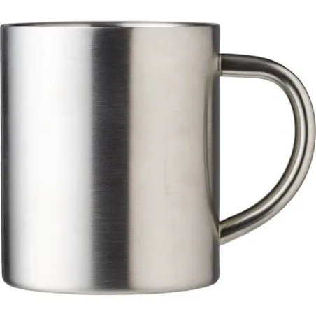 Mug personnalisé double paroi en acier inoxydable Braylen Matières : aluminium Couleurs : doré