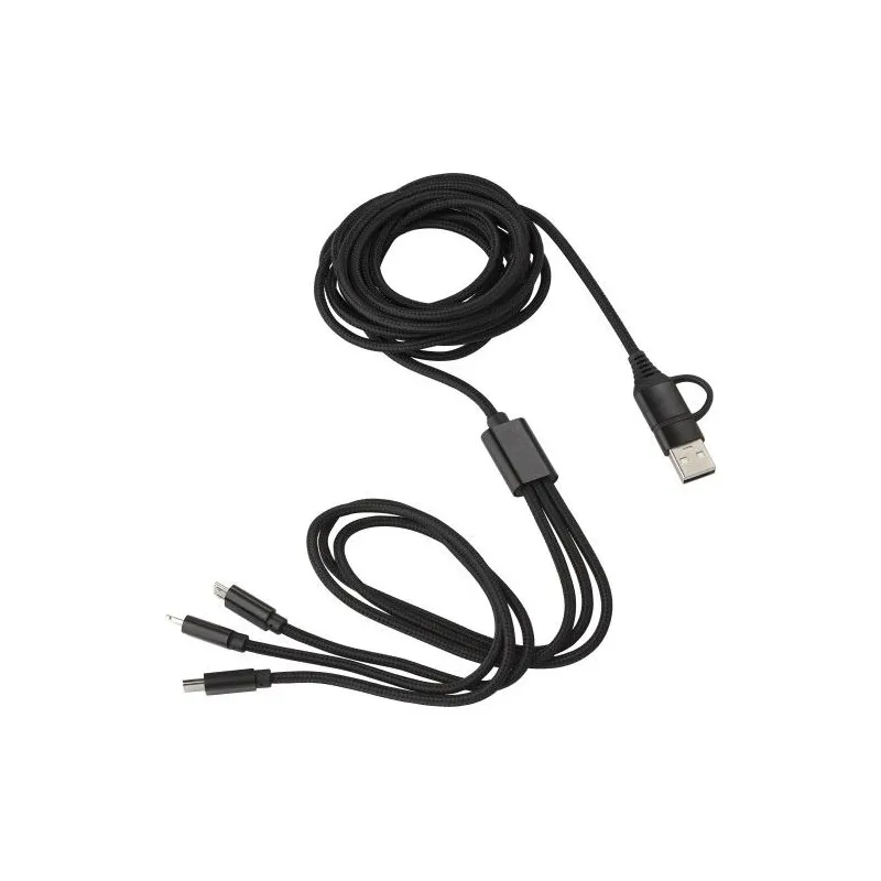 Câble de charge personnalisé en nylon pratique Sable pas cher Matières : papier Couleurs : blanc personnalisable avec votre logo