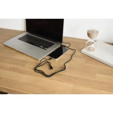 Câble de charge personnalisé en nylon pratique Sable pas cher Matières : papier Couleurs : blanc impression haute définition