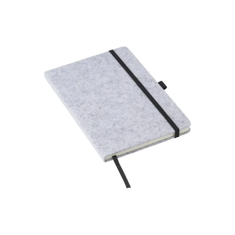 Carnet A5 personnalisé en feutre écologique rPET Harper Matières : PET Couleurs : bleu royal impression haute définition