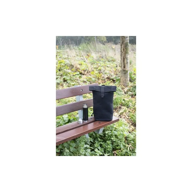 Sac à dos roll-top en polyester personnalisé pour vos loisirs Micah Matières : bois Couleurs : bois impression haute définition