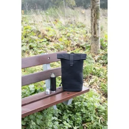 Sac à dos roll-top en polyester personnalisé pour vos loisirs Micah Matières : bois Couleurs : bois impression haute définition