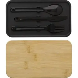 Lunch box écologique à double compartiment en PP - Maxton Matières : ABS Couleurs : blanc