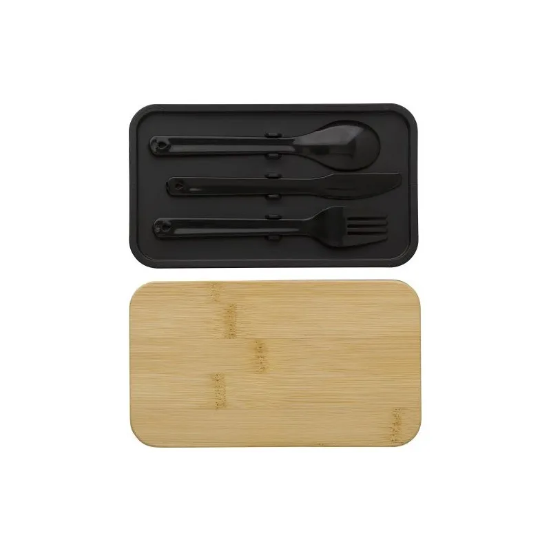 Lunch box écologique à double compartiment en PP - Maxton Matières : ABS Couleurs : blanc