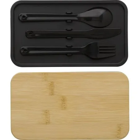 Lunch box écologique à double compartiment en PP - Maxton Matières : ABS Couleurs : blanc