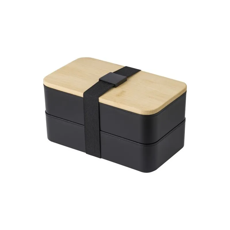 Lunch box écologique à double compartiment en PP - Maxton Matières : ABS Couleurs : blanc objet promotionnel éco-responsable