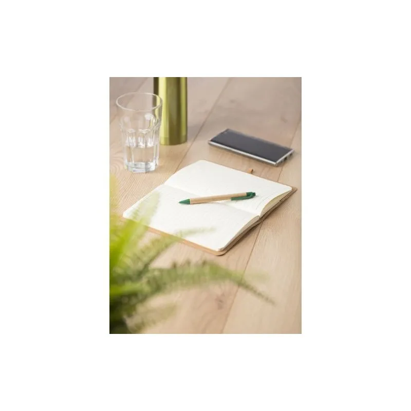 Carnet A5 personnalisé en papier kraft - Johanna Matières : Polycarbonate (PC) Couleurs : assortiment marquage laser ultra préci