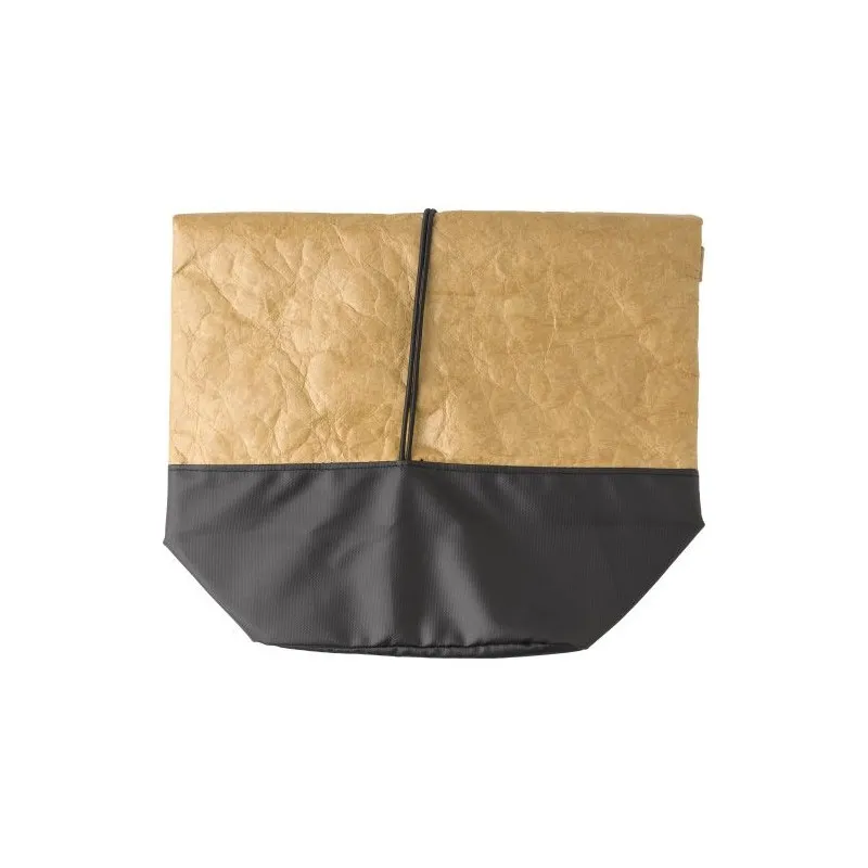 Sac isotherme écologique en non-tissé et polyester 600D Kerry Matières : grès Couleurs : blanc personnalisable avec votre logo