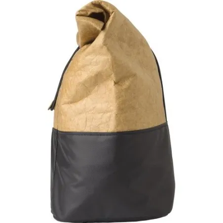 Sac isotherme écologique en non-tissé et polyester 600D Kerry Matières : grès Couleurs : blanc impression haute définition