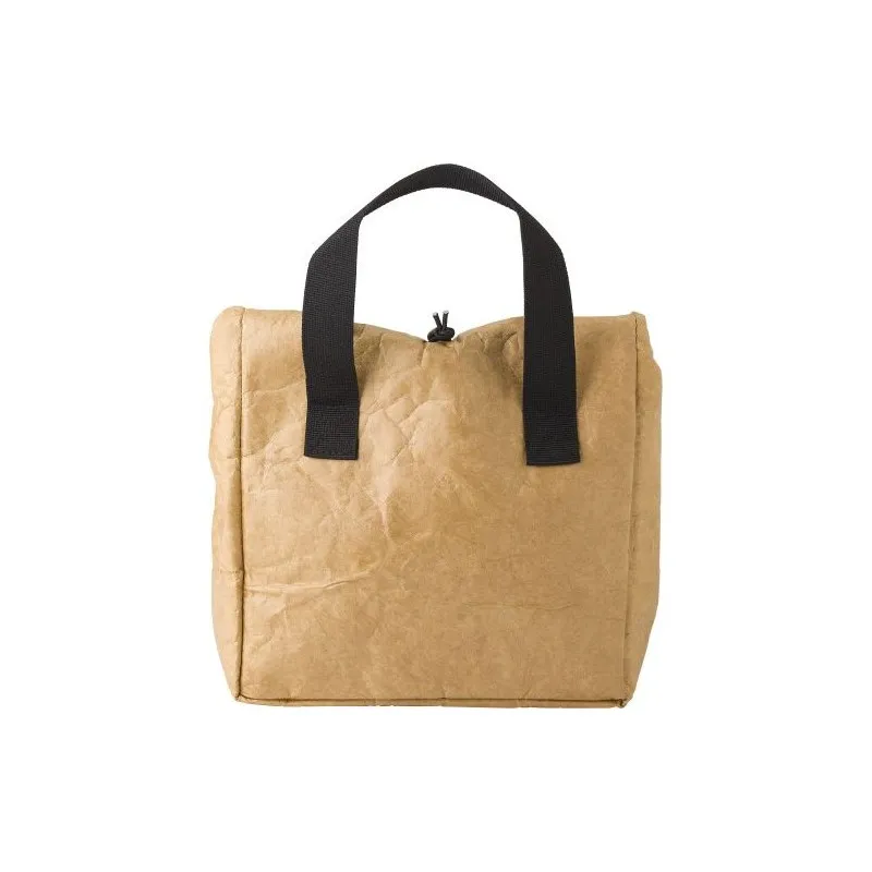 Sac isotherme personnalisé en non-tissé et polyester pour événements Carmina Matières : grès Couleurs : bleu personnalisable ave