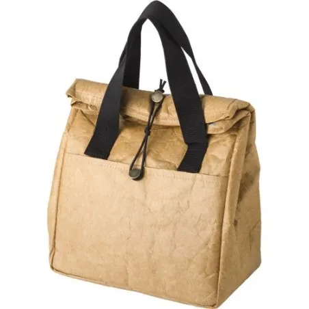 Sac isotherme personnalisé en non-tissé et polyester pour événements Carmina Matières : grès Couleurs : bleu goodies publicitair