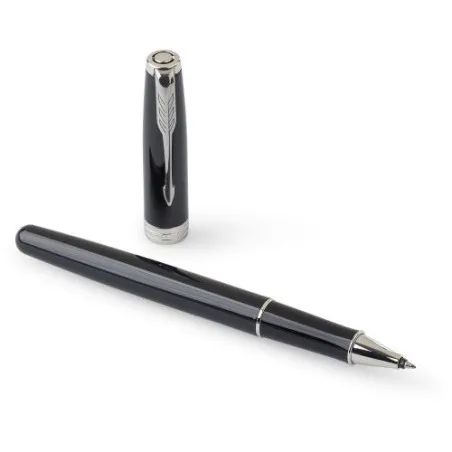 Stylo de Luxe Personnalisé Roller Parker Sonnet pas cher Matières : grès Couleurs : noir cadeau entreprise pas cher