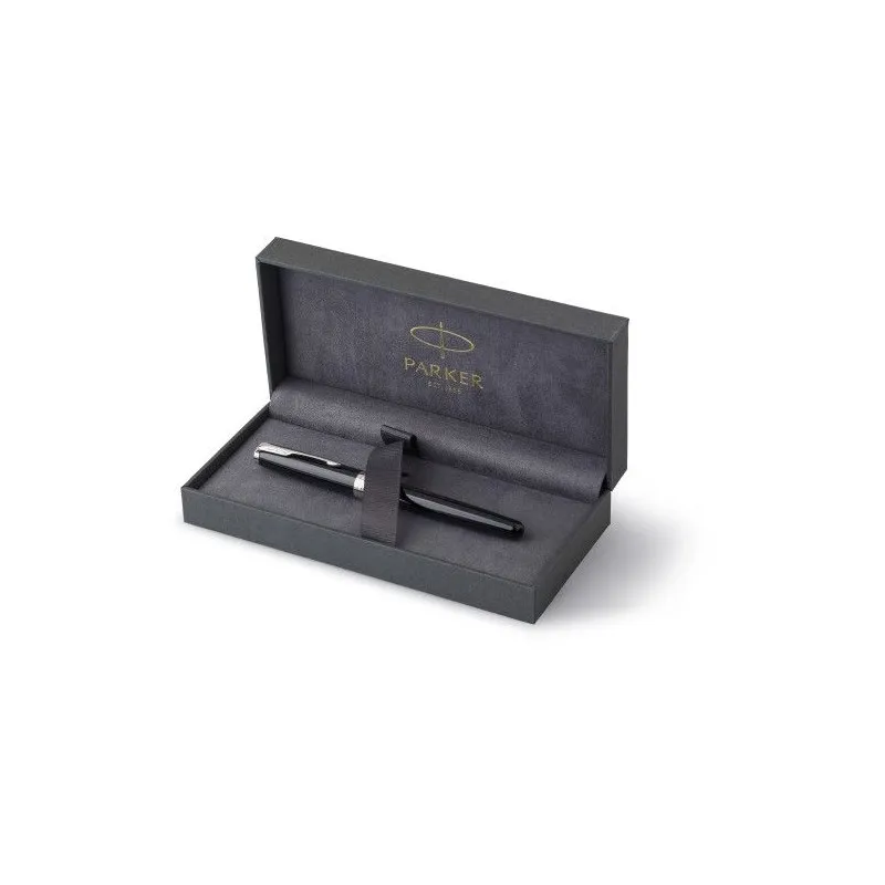 Stylo de Luxe Personnalisé Roller Parker Sonnet pas cher Matières : grès Couleurs : noir impression haute définition