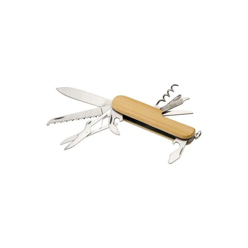 Canif écologique en bambou - Phoebe Matières : grès Couleurs : noir goodies publicitaire événementiel