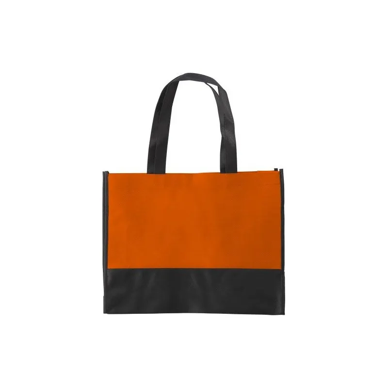 Sac shopping écologique en non-tissé personnalisable Brenda Matières : PET recyclé Couleurs : noir Contenance : 720 ml impressio