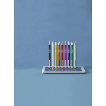 Stylo bille en aluminium personnalisé twist Oliver Matières : ABS recyclé Couleurs : blanc goodies publicitaire événementiel