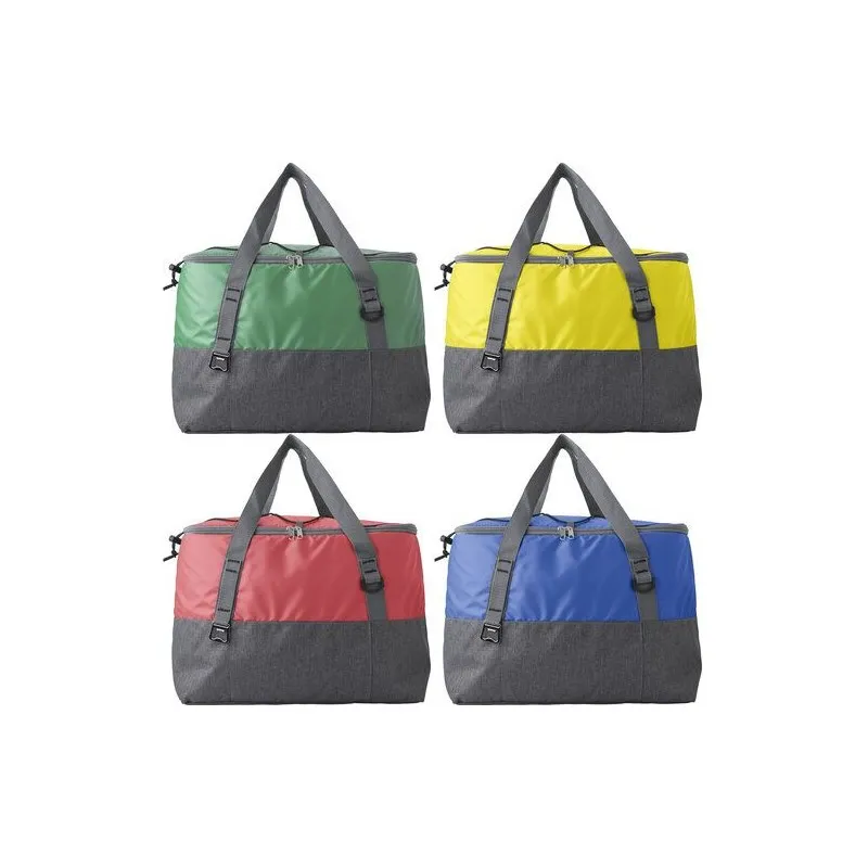 Sac isotherme pratique en polycanvas pas cher Carlos Matières : ABS recyclé Couleurs : blanc impression haute définition