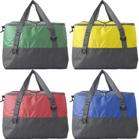 Sac isotherme pratique en polycanvas pas cher Carlos Matières : bambou Couleurs : marron marquage laser ultra précis