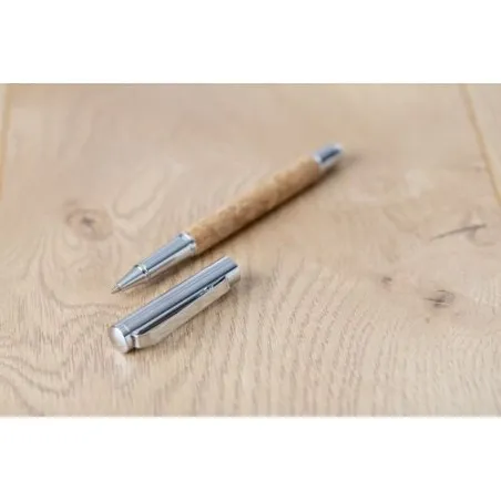 Parure de stylo bille et roller en liège Elmer
