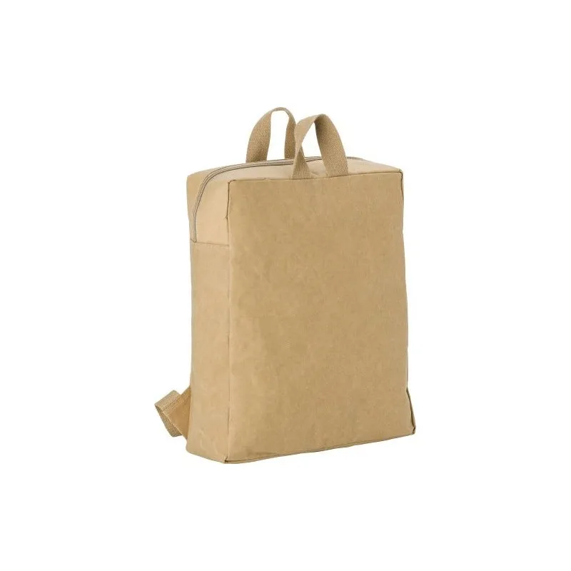 Sac à dos écologique et personnalisé en papier laminé Samanta Matières : caoutchouc Couleurs : noir impression haute définition