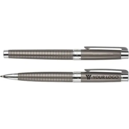 Stylo personnalisé élégant et précis à bille et roller - Charles Dickens® Alan Matières : Synthétique Couleurs : jaune goodies p