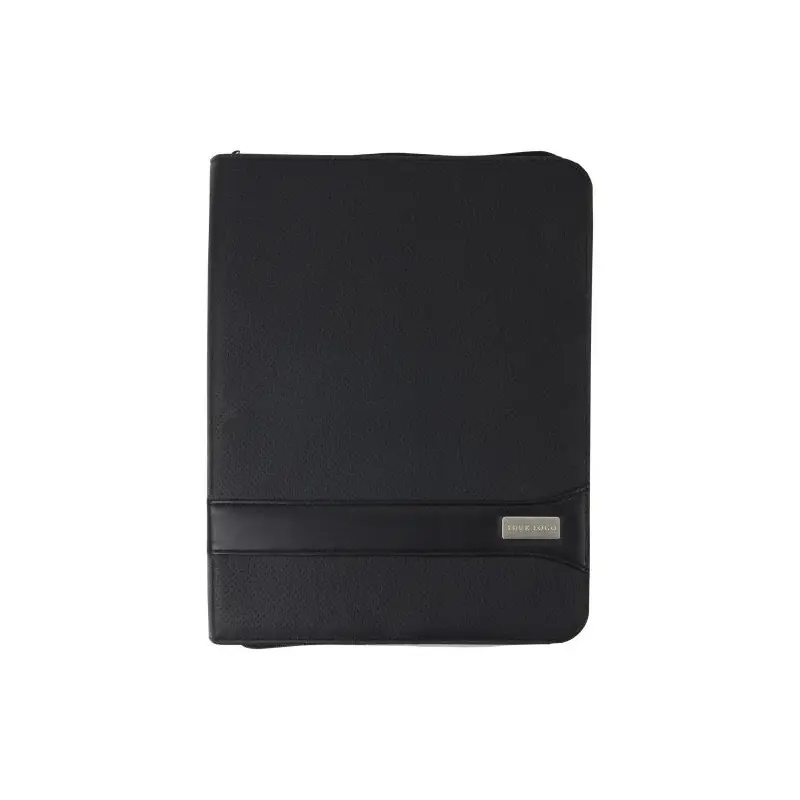 Conférencier zippé A4 en PVC personnalisé Byron Matières : coton Taille textile : XXL Couleurs : bordeaux personnalisable avec v