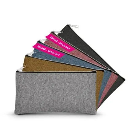 Trousse à Stylo Personnalisable - Objet Publicitaire Matières : coton Taille textile : XXL Couleurs : gris foncé goodies publici