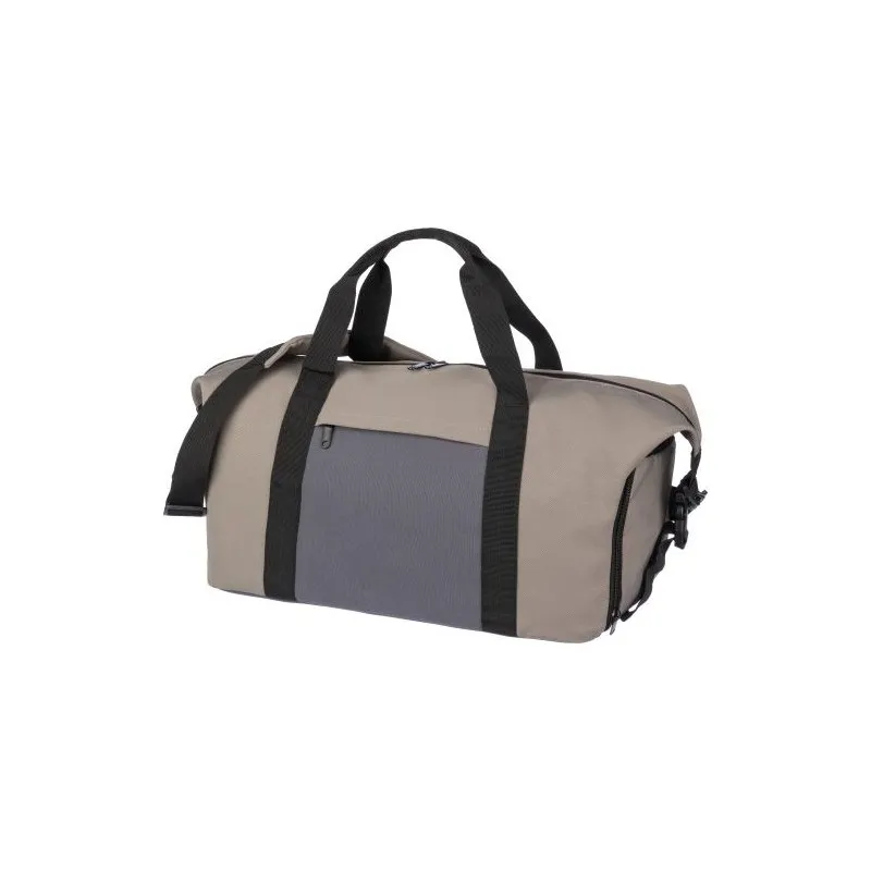 Sac de sport personnalisé en polyester pas cher - Ines Matières : aluminium recyclé  Couleurs : argenté personnalisable avec vot