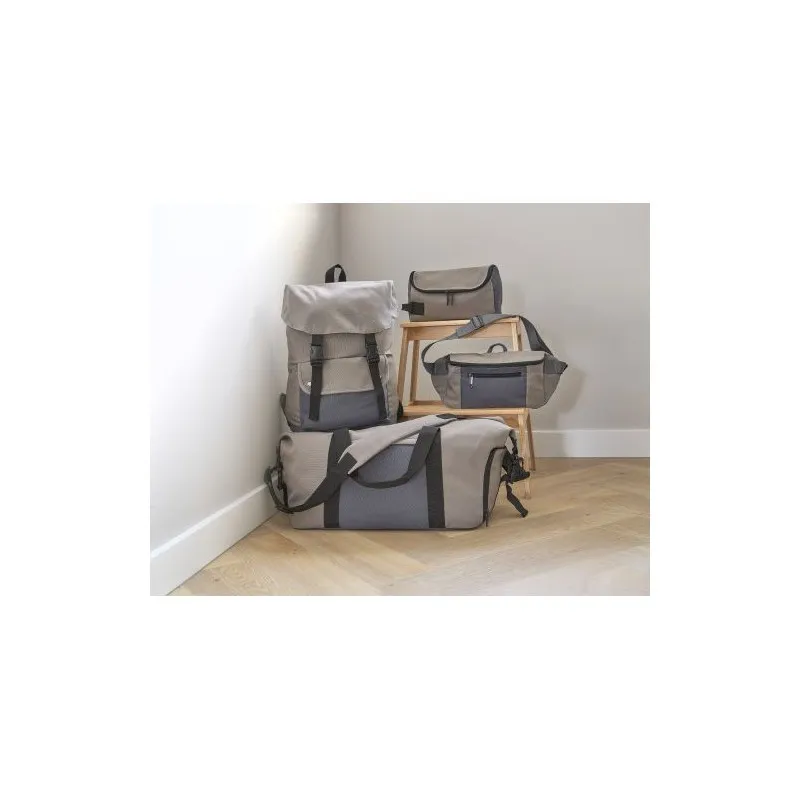 Sac de sport personnalisé en polyester pas cher - Ines Matières : aluminium recyclé  Couleurs : argenté cadeau entreprise pas ch