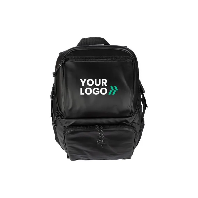 Sac à dos isotherme personnalisé en polyester pas cher - Vanessa Matières : aluminium recyclé  Couleurs : rouge marquage laser u