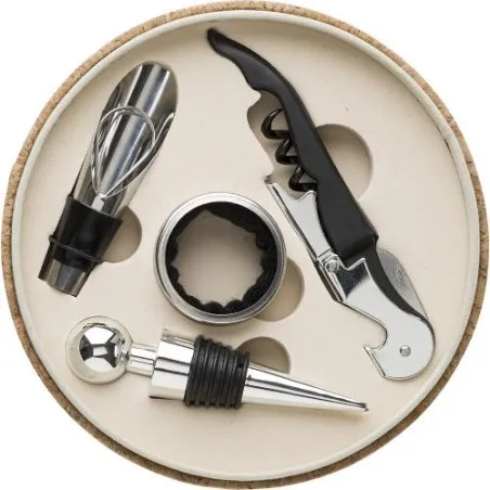 Set à vin Milana en écrin de liège élégant