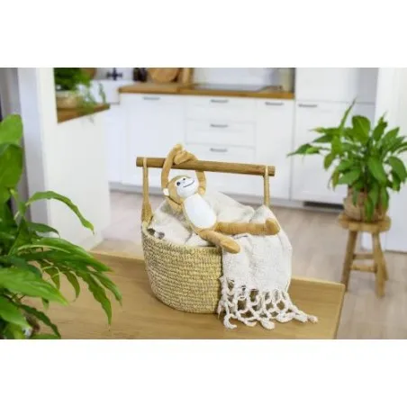 Peluche Singe en polyester personnalisée - Sophie Matières : EVA Couleurs : noir Pointure : 36/37 goodies publicitaire événement