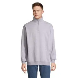 Sweat Zip Col Confortable et Éthique Personnalisé - Conrad Taille textile : L Couleurs : blanc marquage laser ultra précis 2