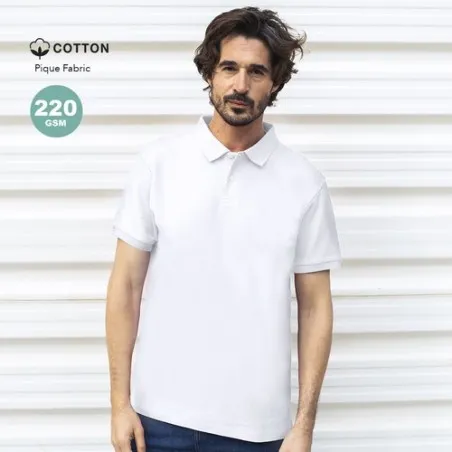 Polo Blanc Confortable et Stylé pour Adulte - Koupan Matières : coton Couleurs : blanc personnalisation rapide en France