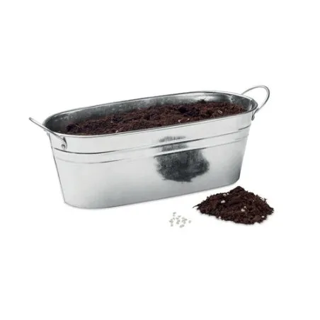 Bac en zinc écologique avec herbes aromatiques personnalisées - MIX SEEDS Matières : coton Taille textile : XL Couleurs : rouge 