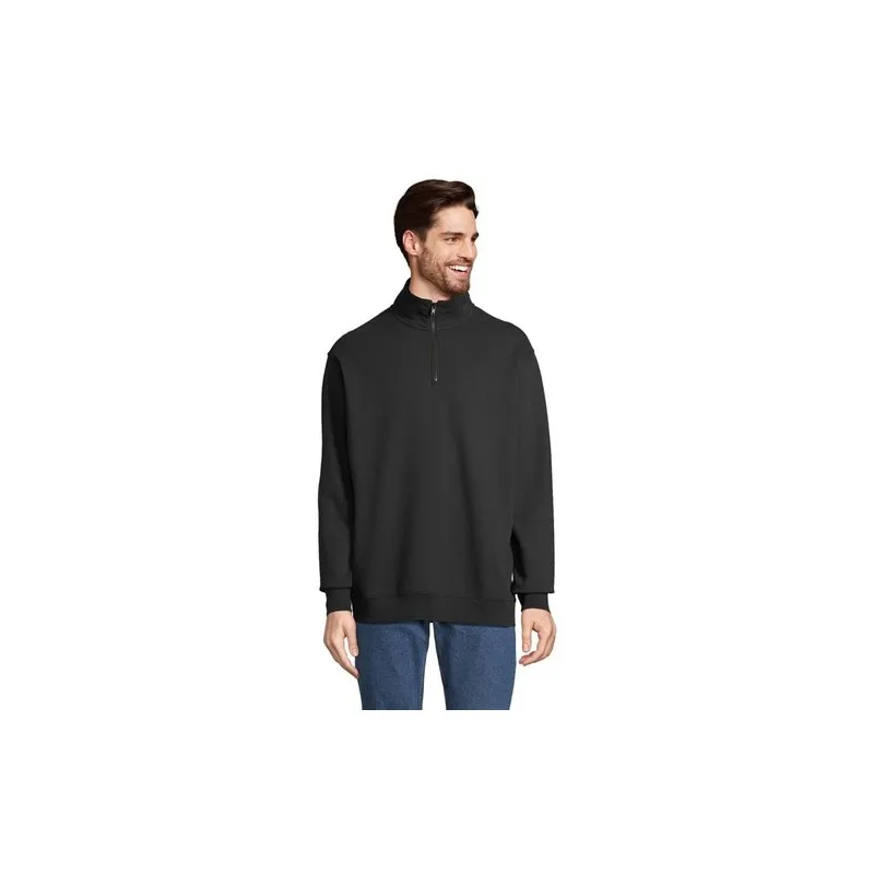 Sweat Zip Col Confortable et Éthique Personnalisé - Conrad Taille textile : XS Couleurs : french navy personnalisable avec votre