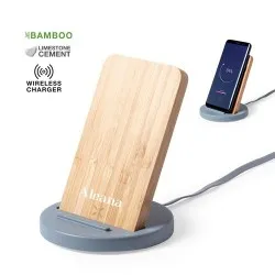Chargeur Sans Fil Éthique Personnalisé - Cadeau Publicitaire Wiket Matières : bambou