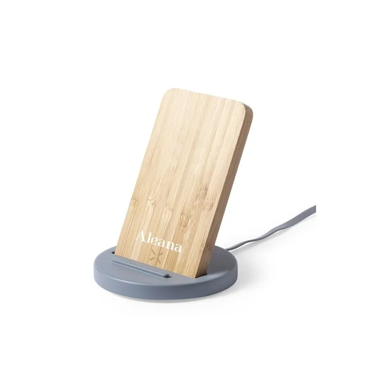 Chargeur Sans Fil Éthique Personnalisé - Cadeau Publicitaire Wiket Matières : bambou cadeau entreprise pas cher