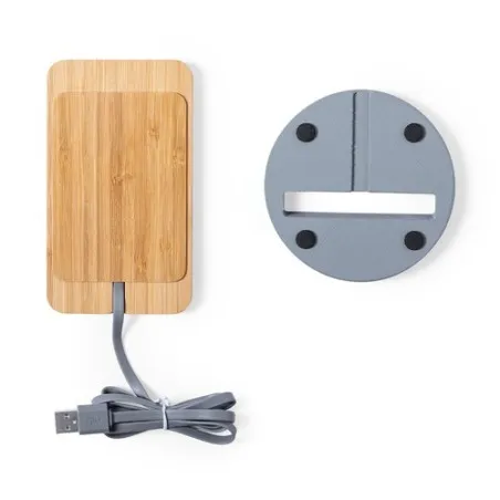Chargeur Sans Fil Éthique Personnalisé - Cadeau Publicitaire Wiket Matières : bambou goodies publicitaire événementiel