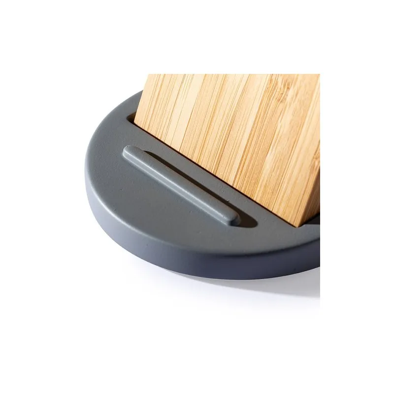 Chargeur Sans Fil Éthique Personnalisé - Cadeau Publicitaire Wiket Matières : bambou impression haute définition