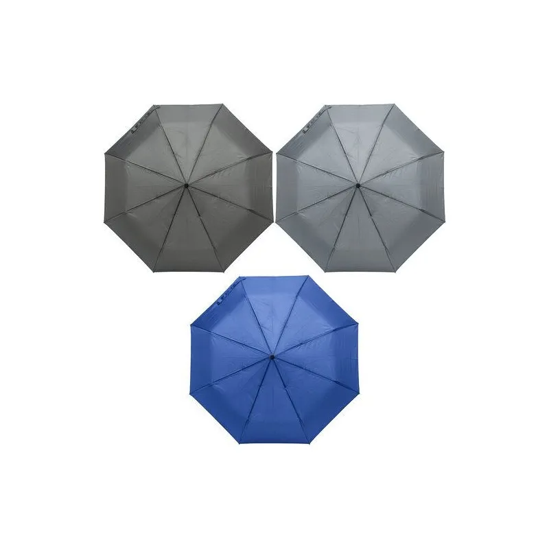 Parapluie pliable personnalisé et publicitaire - Conrad Matières : coton Couleurs : noir marquage laser ultra précis