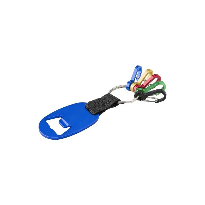 Porte-clés personnalisé en aluminium avec décapsuleur - Courtney Matières : PVC Couleurs : bleu cadeau client original