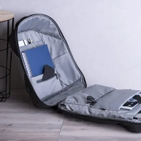 Sac à Dos Antivol Personnalisé Pas Cher Biltrix Matières : cuir recyclé Couleurs : marron marquage laser ultra précis