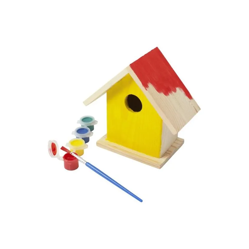 Nichoir en Bois Wesley avec Set de Peinture