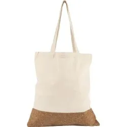 Sac Shopping Écologique en Coton et Liège - Personnalisé Dalia Matières : toile Couleurs : naturel