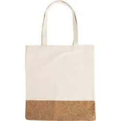 Sac Shopping Écologique en Coton et Liège - Personnalisé Dalia Matières : toile Couleurs : naturel 2