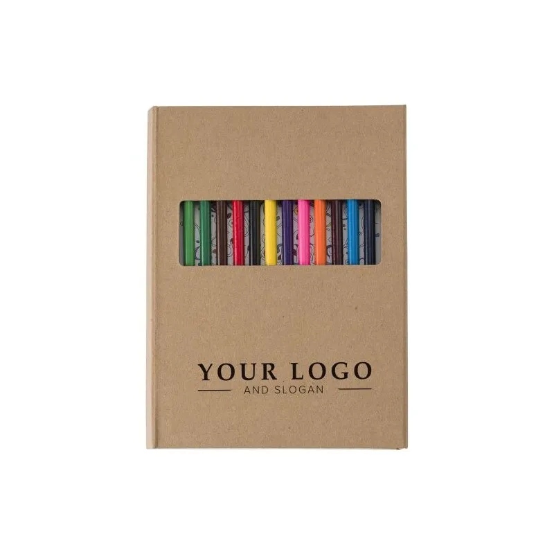 Carnet à dessins créatif idéal - Kora Matières : toile Couleurs : bleu marine personnalisable avec votre logo