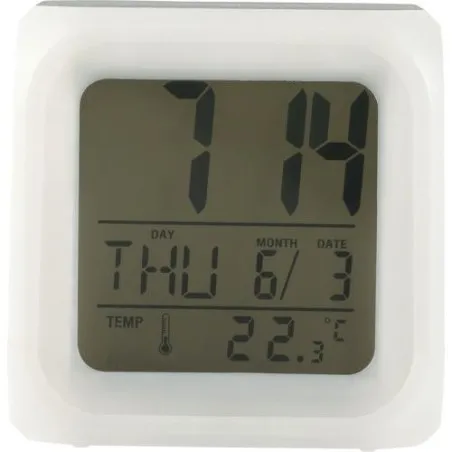 Cube Lumineux Leona - Horloge de Bureau Personnalisable